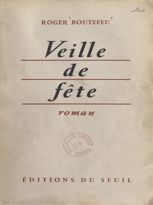 cover image of Veille de fête